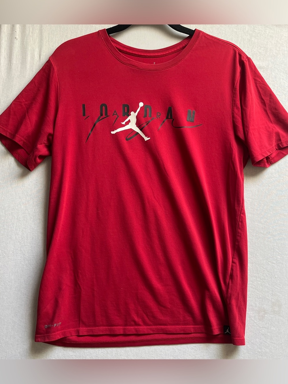 Jordan Red Short Sleeve Jumpman Logo Flight Tee M